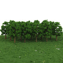 20pcs Green Pine Tree Train Railway Scenery 1:150 Scale Dark Green Layouts