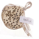 10 Pieces Easter Holiday Wooden Hollow Flower Eggs Hanging DIY Decoration