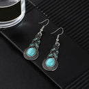 Bohemia Women Geometric Green Turquoise Dangle Hook Drop Earrings Jewelry hv2n
