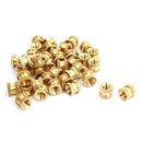 M3 x 4mm x 5mm Bushing Threaded Brass Fluted Insert Bound Nuts 40 pcs. C7W6