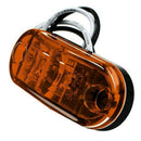 10Pcs Amber 2 Led Light Oval Clearance Trailer Car Truck Side Marker Tail L