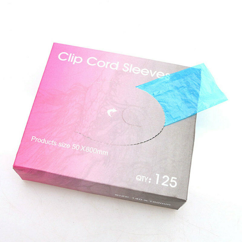 125Pcs Disposable Tattoo Clip Cord Sleeves Machine Cleaning Bag Hook Li CHU