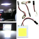 White T10 7W COB 48-LED BA9S Interior Light Panel Festoon Dome Car Bulb Lamp
