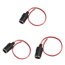 3x 12V 10A Female Car Cigar Cigarette Lighter Socket Plug Connector Adapter