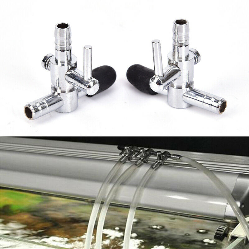 1PC New Aquarium Tank Air Pump Flow Tube Pipe Line Stainless Steel Control Va BX