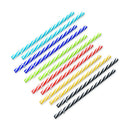 10pcs Reusable Hard Plastic Stripe drinking Straws mixcolor weeding straw Trend