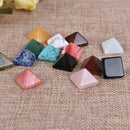 7 Pcs/lot Random Multi-color Chakra Pyramid Stone Set Crystal Healing Chakra Se@
