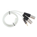 3.5mm Male Plug to Dual XLR Male Microphone Stereo Audio Converter Adapter