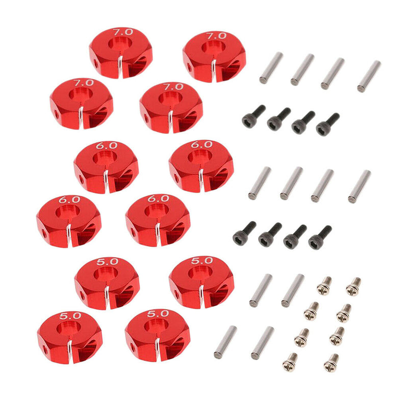 12Pcs 12mm Wheel Hex Hub Drive Pins Screws Spare Parts for D90 1/10 RC Truck