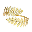 Swirl Leaf Shape Upper Arm Cuff Armlet Armband Bangle Bracelet  Golden