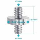 5 Pieces 1/4 inch Male to 1/4 inch Male Metal Threaded Screw Adapter Tripod G2S1