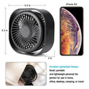 Small Portable Desk Fan, Mini Table Fan With Usb Rechargeable, 3 Speeds Qui
