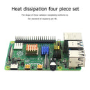 4pcs/Set Aluminum Copper Heatsinks Cooling Cooler Radiator for Raspberry Pi 4B