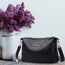 Solid Color Shoulder Messenger Handbags Women Leather Small Crossbody Bags