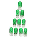 Green T10 501 W5W Car Interior Dashboard Dash Dome Panel Gauge Light Bulb