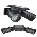 Solar Powered 14 LED Dual Head Motion Sensor Waterproof Wall Spotlight