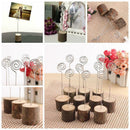 10pcs Wooden Name Card Photo Holder Wedding Party Menu Folder Clip Stand