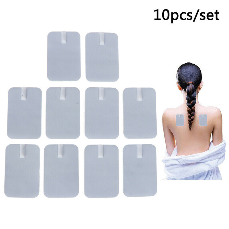 10Pcs 6*9cm Reusable Tens Machine Electrode Pads Body Massager Selfadhesive Pa3C