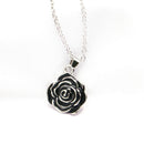 Black Rose Heart Cremation Urn Necklace for Ashes Urn Jewelry Memorial Pend3 Gw