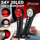 2pcs 24V Car Truck Lorry Elbow Side Marker Lights Indicator Warning Signal L Nw