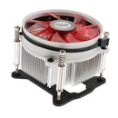 Hydraulic CPU Cooler Fans 9cm Heatsink Radiator for Intel, LGA 775/1150/1151 Red