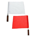 Set of 2 Athletic Linesman Flag Hand Stick Handheld Flags with Stainless Steel