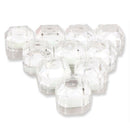 10Pcs Clear Acrylic Ring Earrings Display Box Storage Organizer White Pad A