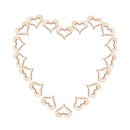 50X 3cm Wooden Mini Hollow Love Heart Wood Cutout Wedding Craft Embellishment FT