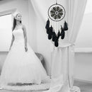 Handmade Dream Catchers Black Feather Lace Dream catchers for Wall Hanging