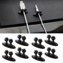 8 X Car Wire Cord Clip Cable Holder Tie Fixer Organizer Drop Adhesive Clamp New