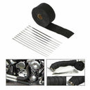 Car Motorcycle Exhaust Pipe glass fiber Cloth High Heat Insulation Exhaust  E3V6