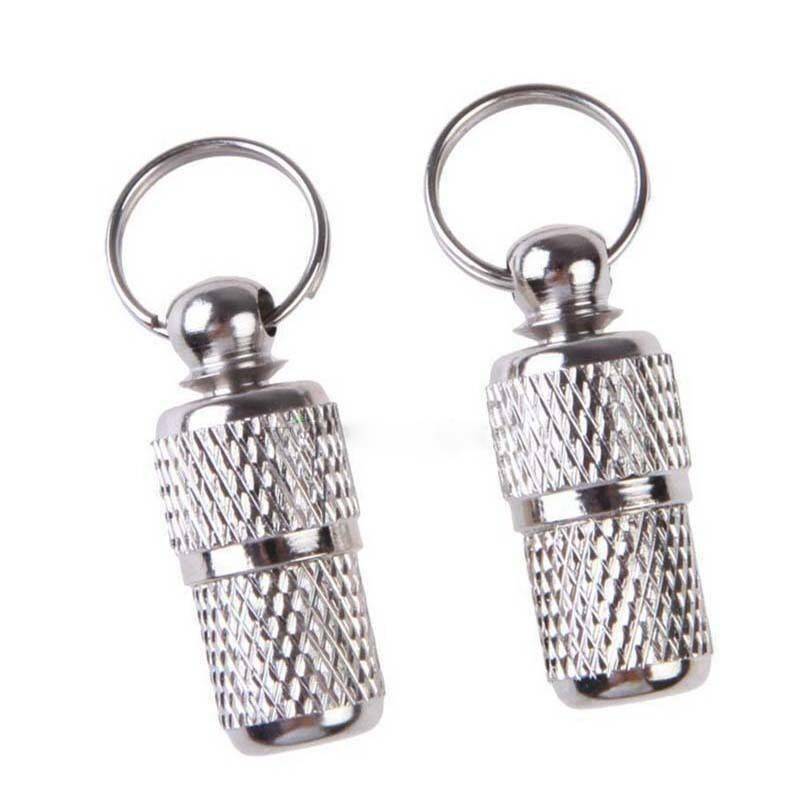 New 2pcs Popular Anti-Lost Stainless Steel Dog Tag Cat Tag Pet ID Name Tag Tube