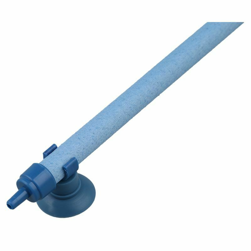 Water & Wood Aquarium 10" Blue Tube Shaped Bubble Wall Airstone Air Stone S