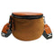 Fashion Crossbody Bag Women PU Leather Shoulder Saddle Bags (Light Brown)