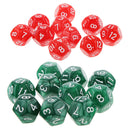 20 Pieces Acrylic Gem Polyhedral Dice Set Colored 12-Sided Game Dice Set 1cm