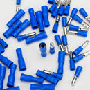 100pcs Blue Bullet Crimp Connectors Terminal Insulated Male & Female  Wire Set
