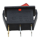 Rocker Switch ON OFF Bright Bipolar 28x10mm 250V 15A 3 Terminals RED B7V5
