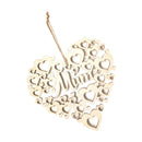 Wooden Sign Mum Letter, Hanging Plaque Mothers Day Gift, Heart Shape Wood Sign