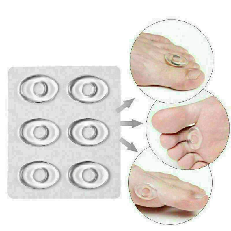 Silicone Gel Toes Instant Corn Pads Plaster Cushion Foot 6pcs Relief set Pa U3H4
