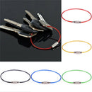 5X Stainless Steel Wire Keychain Cable Key Ring Chains Outdoor Hiking Fashion LJ