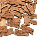 Pack Of 50X Wooden Buttons Handmade Tags DIY Sewing Craft 2 Holes Flat Buttons