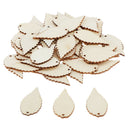 50Pcs Wood Wooden Leaves Cutouts DIY Scrapbooking Cards Making Decorations