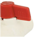 32mm x 32mm Slip Ends Two Way Ports PVC Ball Valve White Red D7P2