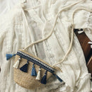 Women Bag New Summer Pastoral Woven Tassel satchel BAG Fashion Personality  Y5B6