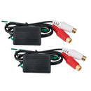 2pc Car Audio Stereo Speaker Wire To Rca Adapter Out High To Low Converter