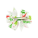 6Pcs Girl Christmas Holiday Gift Snowflake Ribbon Hair Bows Clip Girl HairpiN`US