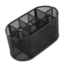 Multifunctional 9 Components Table Metal Desktop Storage Box (Black) J8N7