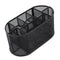 Multifunctional 9 Components Table Metal Desktop Storage Box (Black) J8N7