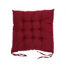 Soft Cotton Seat Cushion Winter Home Office Bar Chair Cushion(Wine Red)