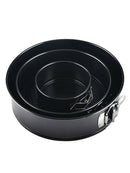 3PCS 12/18/24cm Round Cake Tin Non-stick Spring Form Loose Base Baking Pan Tray